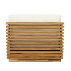 Christopher Knight Home Preston poltrona lounge oversize moderna costiera da esterno in legno di acacia con cuscini