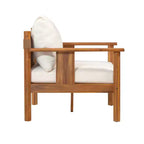 Christopher Knight Home Chalida Sedia da club moderna da esterno in legno di acacia con cuscino