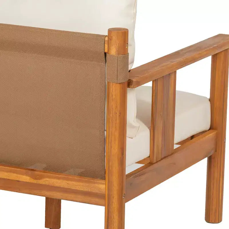 Christopher Knight Home Chalida Sedia da club moderna da esterno in legno di acacia con cuscino