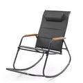 Karl Home | Teslin Patio Rocking Chair with Footrest and Head Pillow