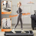 JIONJOY Compact Armless Treadmill: Quiet Under-Desk Walker for Small Spaces, Slim & Portable - Ideal for Home Office & Apartment Fitness