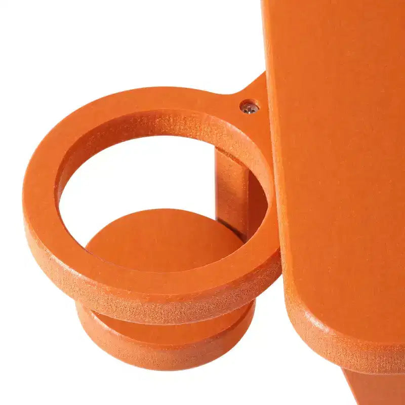 WestinTrends Highland 3-Piece Orange Adirondack Chair Set with Cup Holder and Table