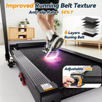 Tapis Roulant Inclinabile al 12% con Maniglia, Tapis Roulant Portatile da 3,45 HP per Casa, Tapis Roulant Pieghevole con Capacità di 154 kg, Tapis Roulant Silenzioso 3-in-1