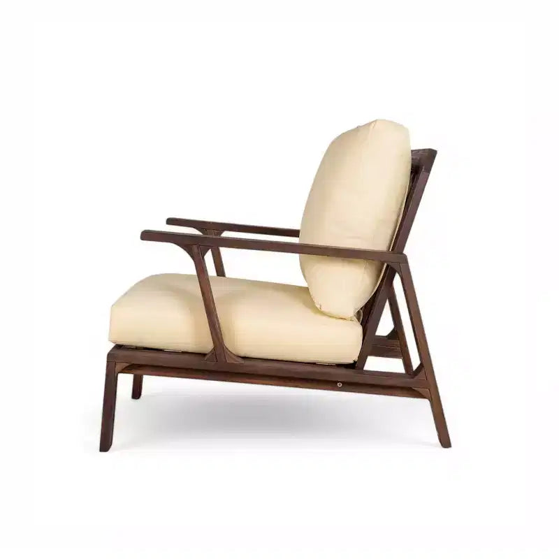 Patio Accent Chair 27.6 Wood Chair Outdoor Lounge Chair for Patios,Gardens