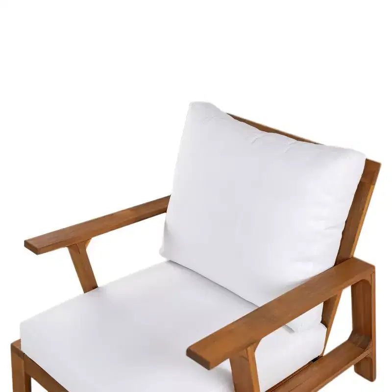 Patio Accent Chair 27.6 Wood Chair Outdoor Lounge Chair for Patios,Gardens