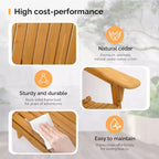 VINGLI Folding Adirondack Chairs Set of 2, Wood Adirondack Chair for Outdoor, Foldable Fire Pit Chairs for Patio, BBQ, Porch, Yard, Pool