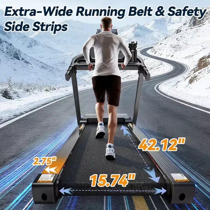 Treadmills on Sale, Treadmills Clearance,Folding Home Treadmill 3.25HP Motor, Manual Incline Cardio Machine with Bluetooth Speakers
