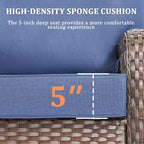 GDFStudio Tamqrah Outdoor Wicker Swivel Glider Chair with Cushions (Set of 2)
