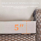 GDFStudio Tamqrah Outdoor Wicker Swivel Glider Chair with Cushions (Set of 2)