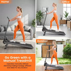 Tapis Roulant Sailvan Walking Pad, Tapis Roulant Manuale Pieghevole con Manubrio Inclinabile, Tapis Roulant Compatto per Fitness da Casa Capacità 227 kg