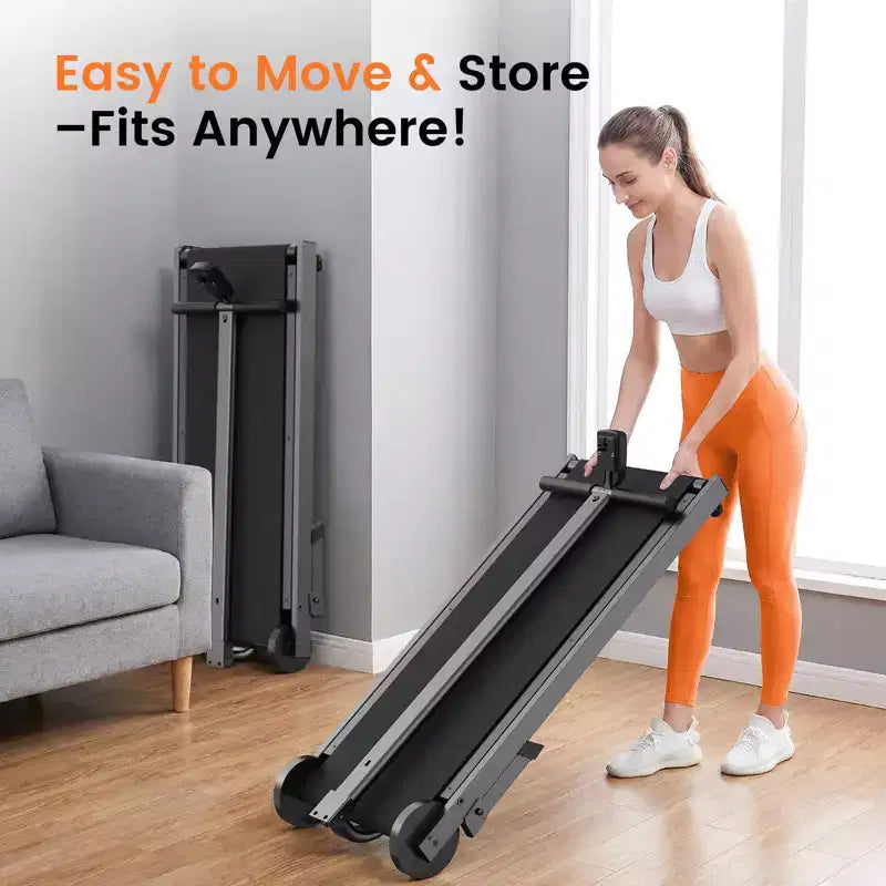 Tapis Roulant Sailvan Walking Pad, Tapis Roulant Manuale Pieghevole con Manubrio Inclinabile, Tapis Roulant Compatto per Fitness da Casa Capacità 227 kg