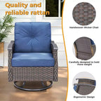 GDFStudio Ashbourne Outdoor Swivel Glider Chair Set with Cushions (Set of 2)