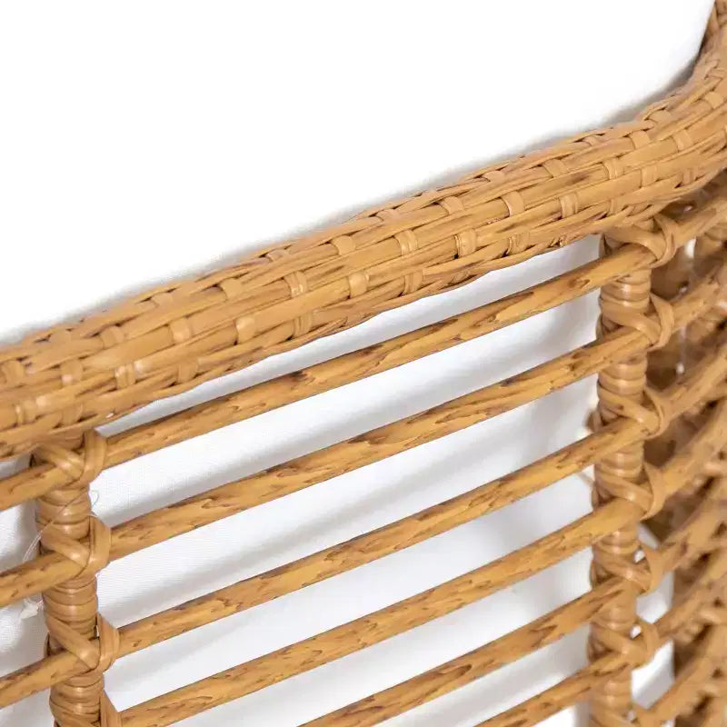 Outdoor Accent Chair Patio Club Chair Rattan Armchair with Weather-resistant Cushions, Brown - ModernLuxe