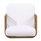 Outdoor Accent Chair Patio Club Chair Rattan Armchair with Weather-resistant Cushions, Brown - ModernLuxe