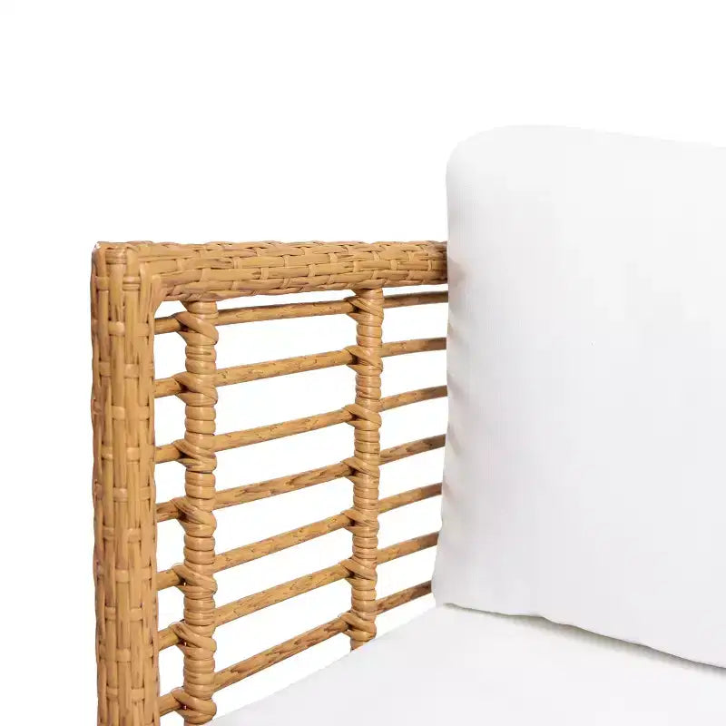 Outdoor Accent Chair Patio Club Chair Rattan Armchair with Weather-resistant Cushions, Brown - ModernLuxe