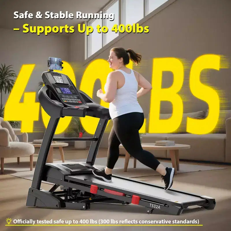 Tapis Roulant con Motore Brushless da 5.0HP, Inclinazione Automatica del 20%, Capacità di Peso di 180 kg, Alta Velocità di 19 km/h