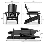 Karl Home 2PCS Solid Wood Folding Adirondack Chair