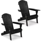 Karl Home 2PCS Solid Wood Folding Adirondack Chair