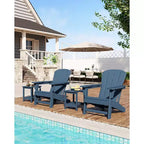 Modern Adirondack Chair, 380 LB Capacity, Oversize Ergonomic Deck Chair, Weather Resistant Stackable Patio Furniture for Backyard Garden Lawn Beach