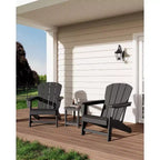Modern Adirondack Chair, 380 LB Capacity, Oversize Ergonomic Deck Chair, Weather Resistant Stackable Patio Furniture for Backyard Garden Lawn Beach