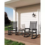 HDPE Rocking Chair Outdoor, Poly High Back Porch Rocker Chairs, All Weather Resistant Furniture for Patio Front Porch