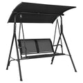 2-Seat Deluxe Outdoor Patio Porch Swing with Weather Resistant Steel Frame, Adjustable Tilt Canopy