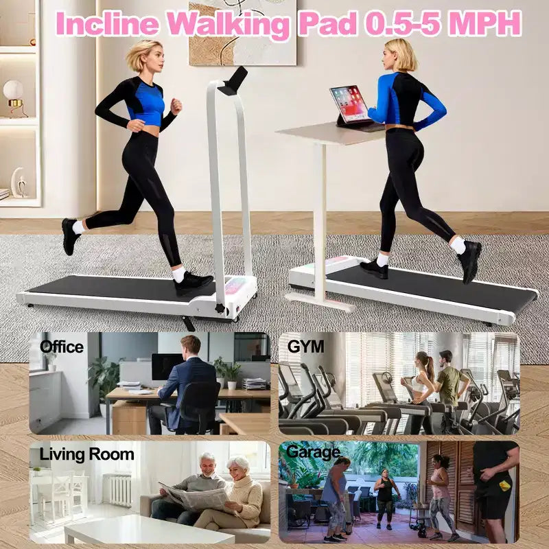 GDFStudio Vella Tapis Roulant Pieghevole 2.0HP con Inclinazione e Pedana Vibrante