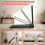 GDFStudio Vella Tapis Roulant Pieghevole 2.0HP con Inclinazione e Pedana Vibrante