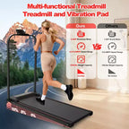 GDFStudio Vella Tapis Roulant Pieghevole 2.0HP con Inclinazione e Pedana Vibrante