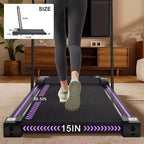 Whisen Tapis Roulant Pieghevole 2 in 1, Tapis Roulant Sotto Scrivania, Tapis Roulant da Camminata per Casa, Macchina da Corsa e Jogging con Maniglia