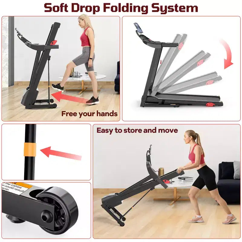 3.75HP Smart Digital Folding Exercise Machine - Electric Motorized Treadmill