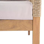 GDFStudio Brynn Sedie Club da Esterno in Legno di Acacia con Corda Intrecciata a Mano, Set da 2