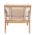 GDFStudio Brynn Sedie Club da Esterno in Legno di Acacia con Corda Intrecciata a Mano, Set da 2