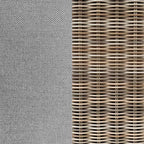 Martha Stewart Lily Pond Indoor-Outdoor Patio Club Chair in Weathered Gray Rattan Wicker with Gray All-Weather Cushions