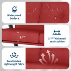Adjustable 2-in-1 Patio Swing for 2 with Canopy, Cup Holders & Thick Cushions, Weather-Resistant Steel Frame