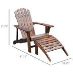 Sedia Adirondack Doppia in Legno, Divanetto da Esterno con Schienale Alto, Braccioli Lisci