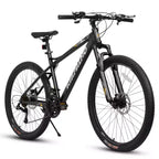 NAYSAYE Bicicletta da Montagna da 26 Pollici, 21 velocità, Bici per Adulti con Telaio in Acciaio ad Alto Tenore di Carbonio e Doppi Freni a Disco Meccanici, 67*26.5*38