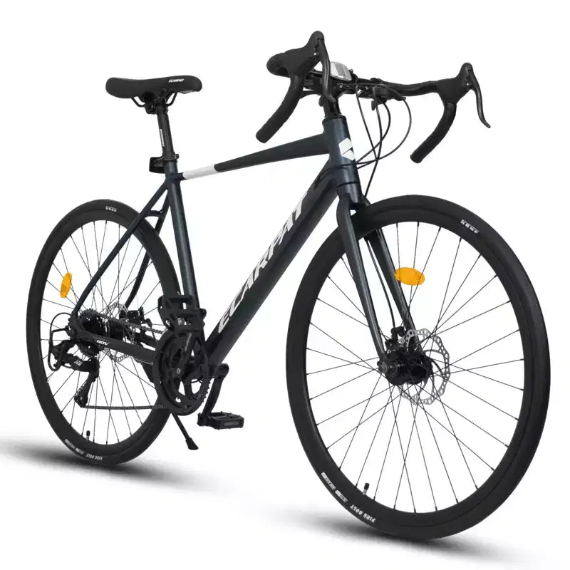 NAYSAYE Bicicletta da strada 700C 16 velocità, telaio leggero in alluminio con freni a disco doppi per uomo e donna, 68*18*37.5