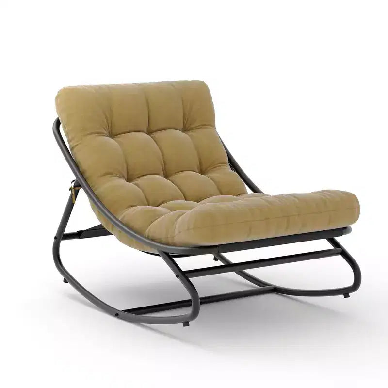 GustoWave Poltrona a Dondolo Papasan da Interno/Esterno, Poltrona a Uovo Oversize con Cuscino Spesso, Supporto 450 LBS, per Patio, Soggiorno