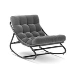 GustoWave Poltrona a Dondolo Papasan da Interno/Esterno, Poltrona a Uovo Oversize con Cuscino Spesso, Supporto 450 LBS, per Patio, Soggiorno