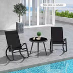 Costway 2 PCS Patio Rocking Chairs w/ Ergonomic Backrest Seat Safe Stoppers for Backyard