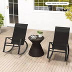 Costway 2 PCS Patio Rocking Chairs w/ Ergonomic Backrest Seat Safe Stoppers for Backyard