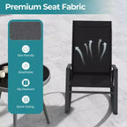 Costway 4 PCS Patio Rocking Chairs w/ Ergonomic Backrest Seat Safe Stoppers for Backyard
