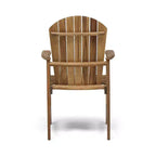 Sedie da pranzo Adirondack da esterno in legno di acacia resistenti alle intemperie (set da 2), finitura naturale