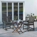 2 Piece All-Weather Patio Chairs, HDPE Patio Dining Chair Set, Heavy Duty Wood-Like Outdoor Furniture