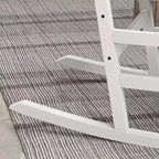 Set di 2 sedie a dondolo da esterno, sedia a dondolo da patio in legno con braccioli lisci, schienale alto per giardino, balcone, portico, supporta fino a 160 kg