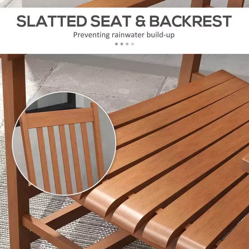 Set di 2 sedie a dondolo da esterno, sedia a dondolo da patio in legno con braccioli lisci, schienale alto per giardino, balcone, portico, supporta fino a 160 kg