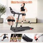 3.5HP Folding Treadmill for Home w/ incline&71 Workouts, 300 lbs Capacity Treadmill,APP w/ Free Train Courses,Dual HiFi Speakers,Exercise Equipment
