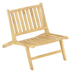 Costway Set di 2 Sedie Reclinabili da Esterno in Legno Teak, Sedia Accento Mid-Century Naturale con Schienale