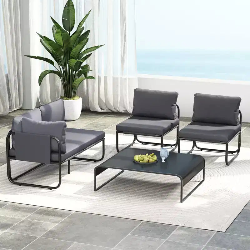 Set di 2 sedie da esterno Costway con cuscini rimovibili, struttura in metallo resistente per bordo piscina